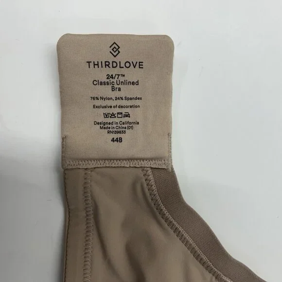 NEW Third Love Classic Unlined Bra Women’s Size 44B Taupe ThirdLove - Picture 4 of 9